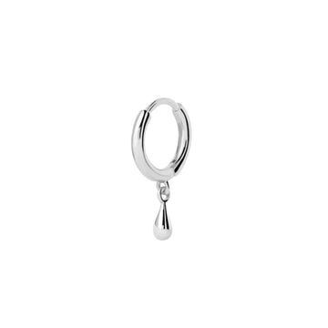 Σκουλαρίκι κρίκος PG01-025-U Essentials Teardrop Hoop σε ασημί χρώμα με κρεμαστό δάκρυ.